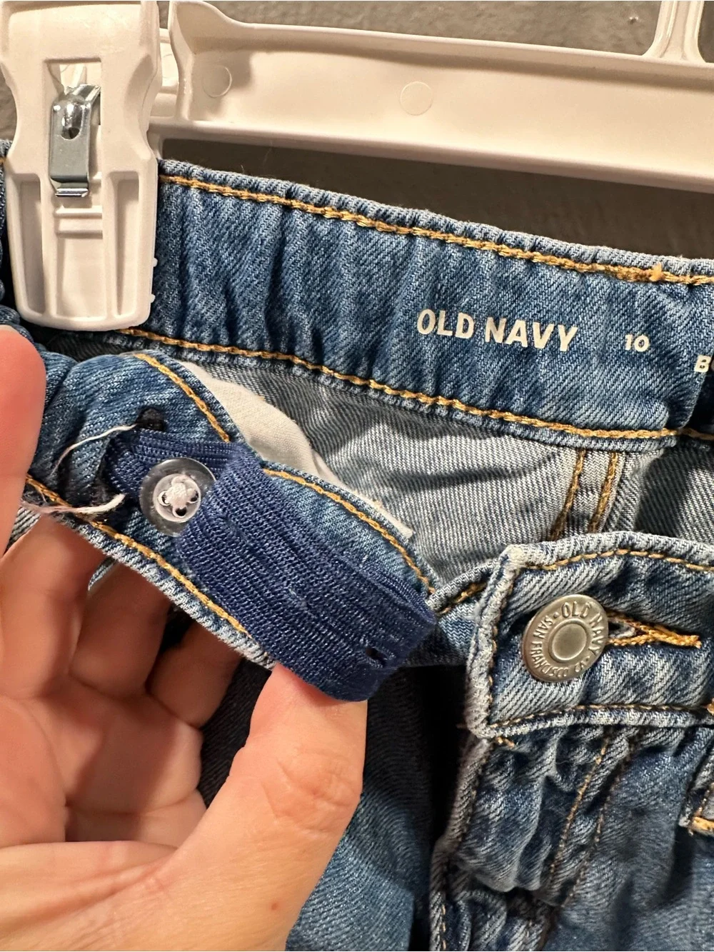 Old Navy Girls Light Blue Distressed Flare Jeans